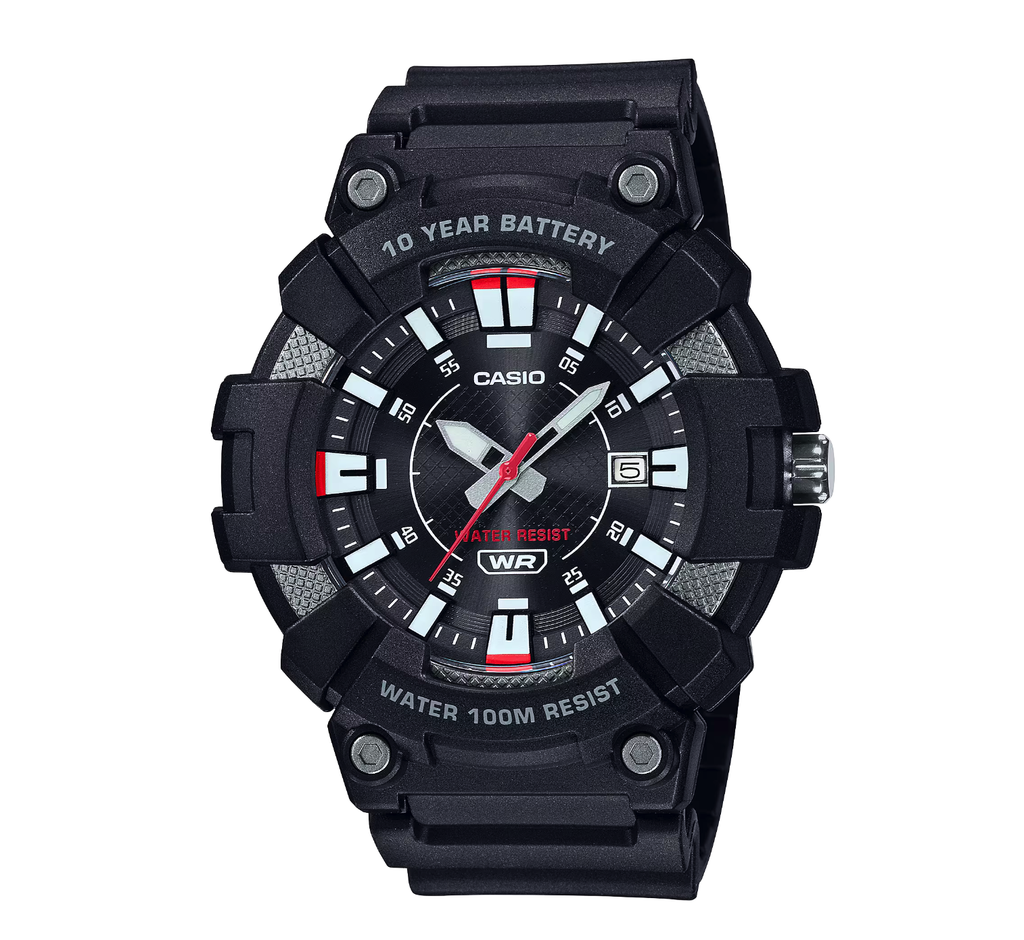 RELOJ HD 10YR ANALOGO RESIN NEGRO ,CASIO, MW-610H-1AVCF