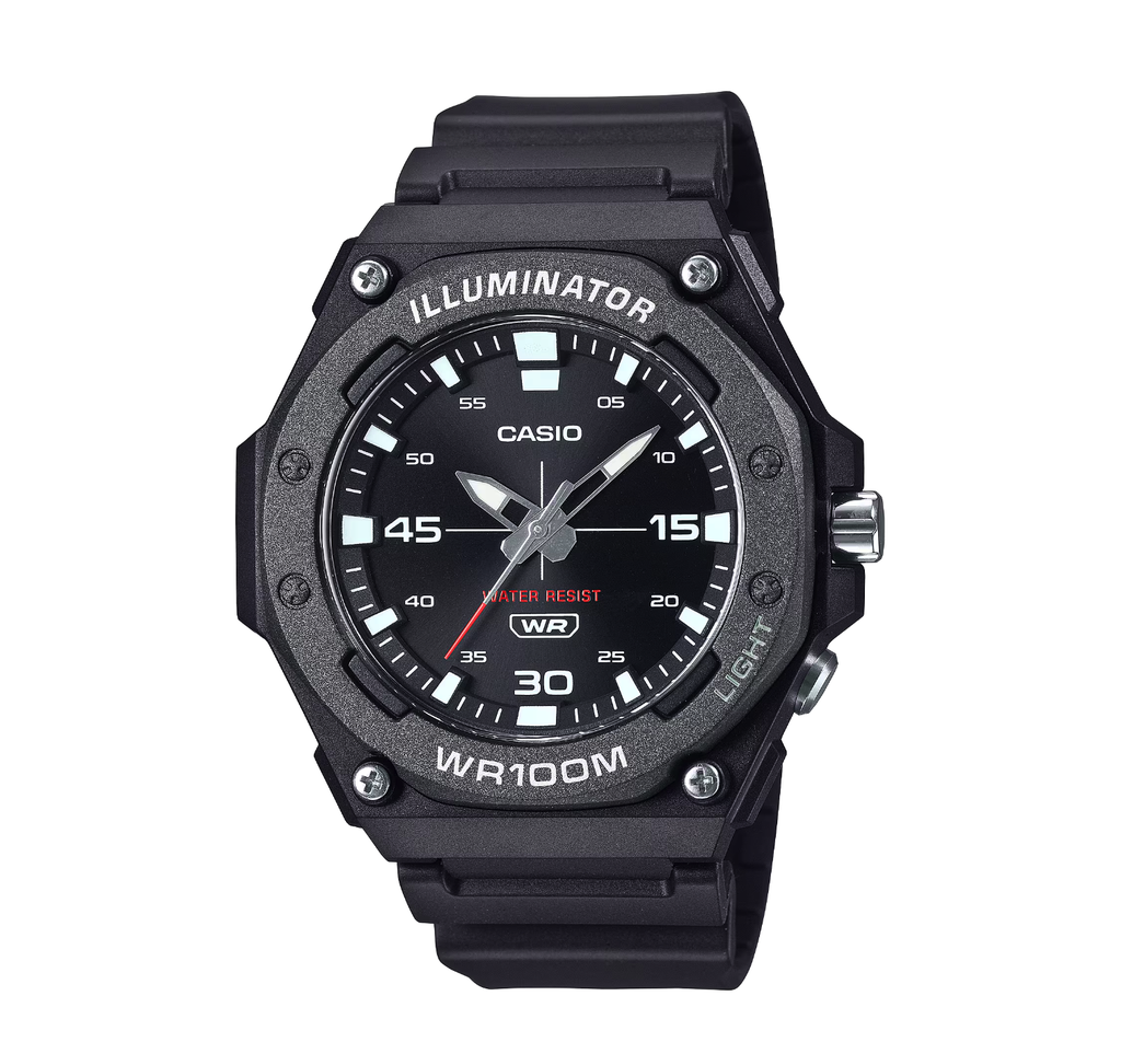 RELOJ 3H ANALOGO 10M WR RESIN NEGRO, CASIO, MW-620H-1AVCF