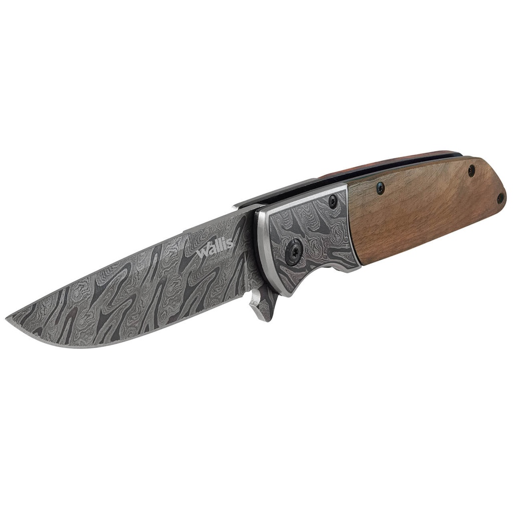 NAVAJA C/MANGO MADERA C/ACERO,HOJA LISA WALLISK901183