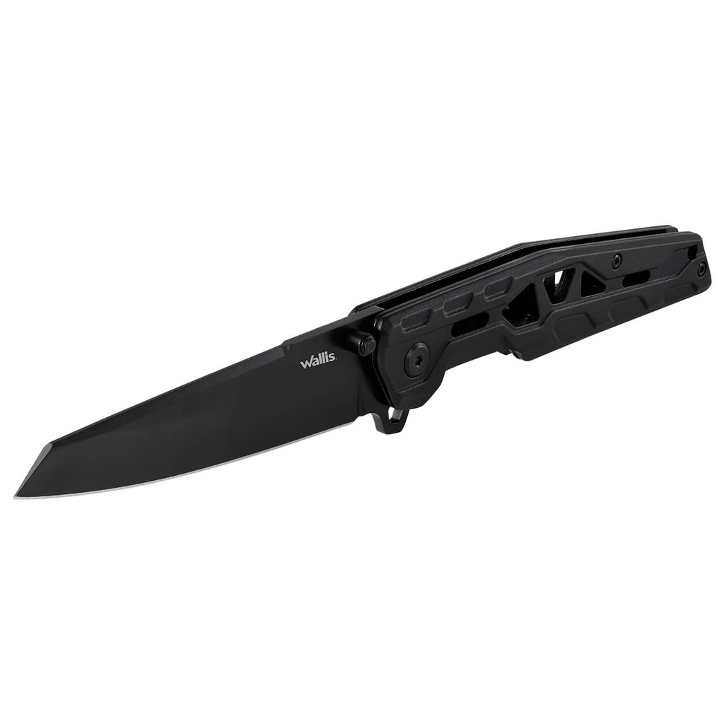 NAVAJA C/MANGO ALUMINIO, HOJA NEGRA LISA K900384