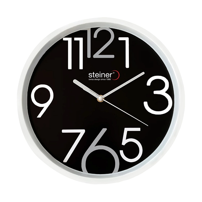 Reloj de Pared | Análogo, Negro Ø 30 cm Steiner STWA23-3152BK-H