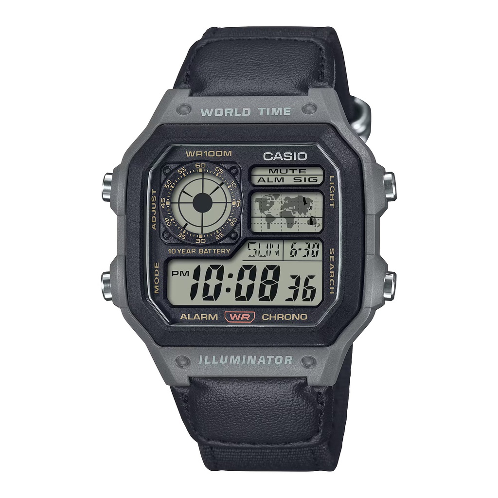 MEN'S DIGITAL CLOTH GREY CASIO AE-1200WHUB-8AVCF