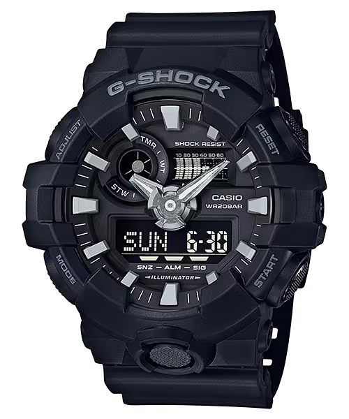 G-Shock FrontButton SprLED AD BLK GA-700-1BCR