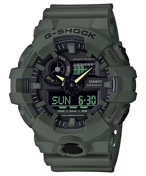 G-Shock FrontButton Green GA-700UC-3ACR