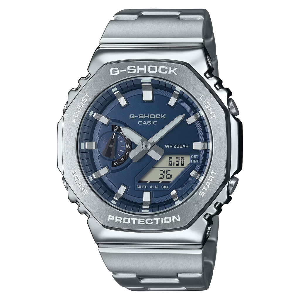 G-Steel AD SS SIL/NAVY CASIO GM-2110D-2BCR