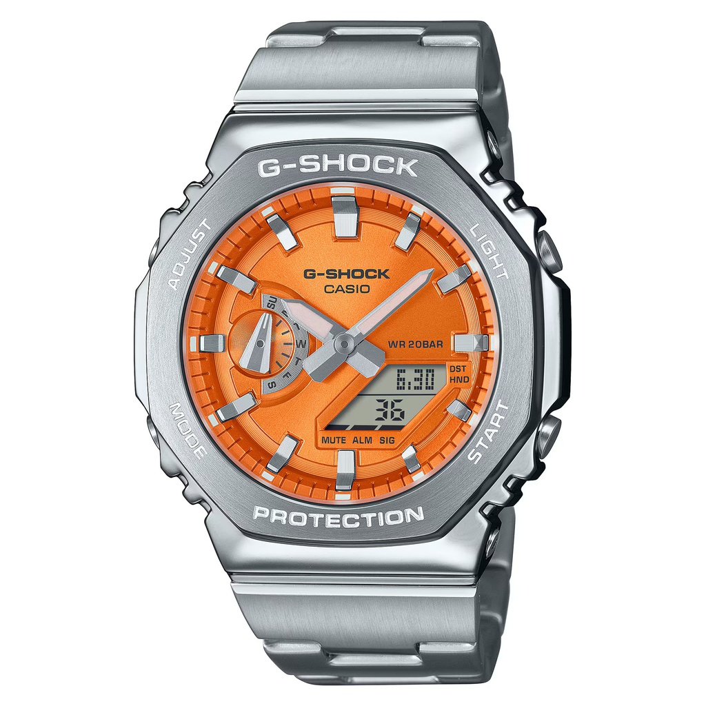 G-Steel AD SS SIL/ORG CASIO GM-2110D-4ACR