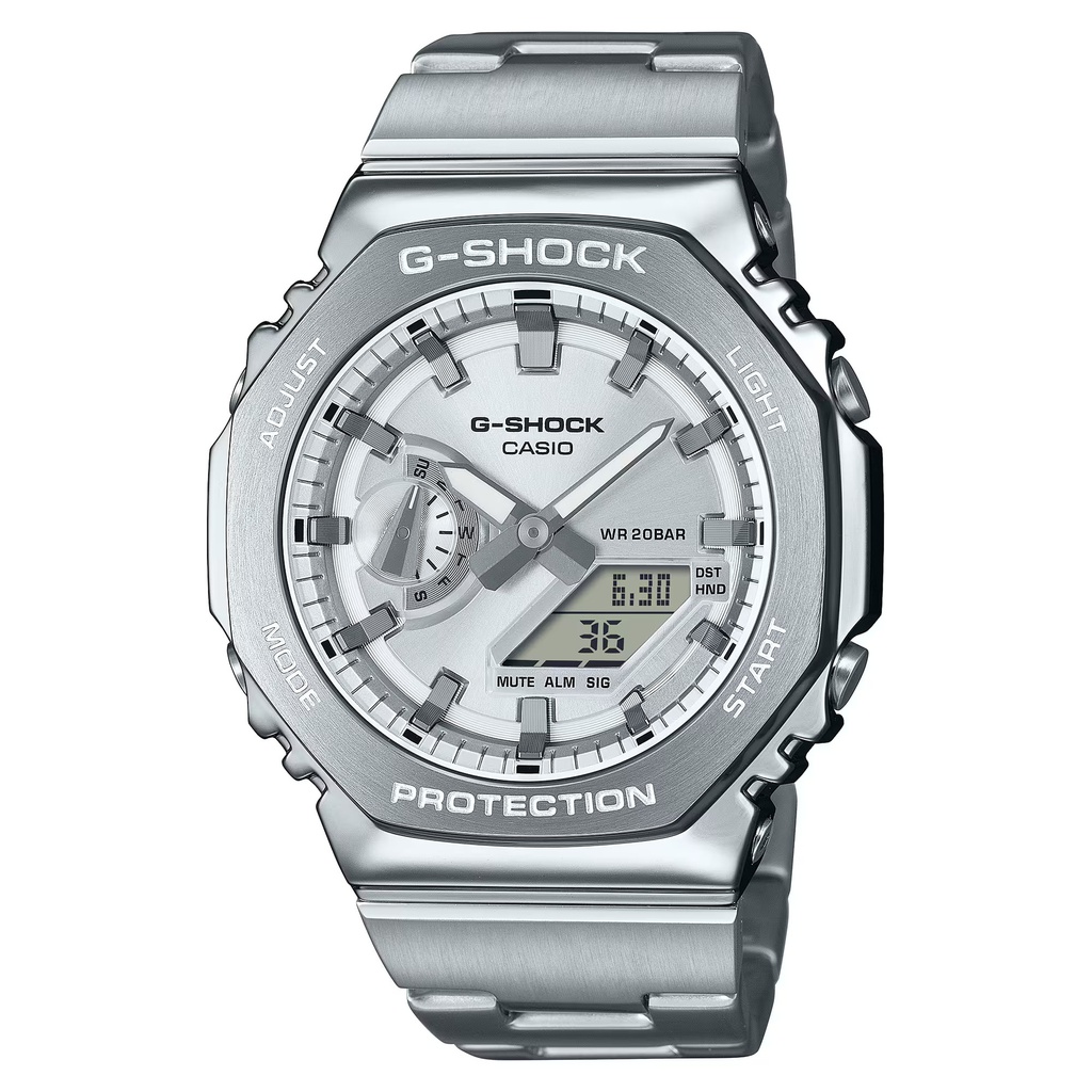 G-Steel AD SS SIL/WT CASIO GM-2110D-7ACR