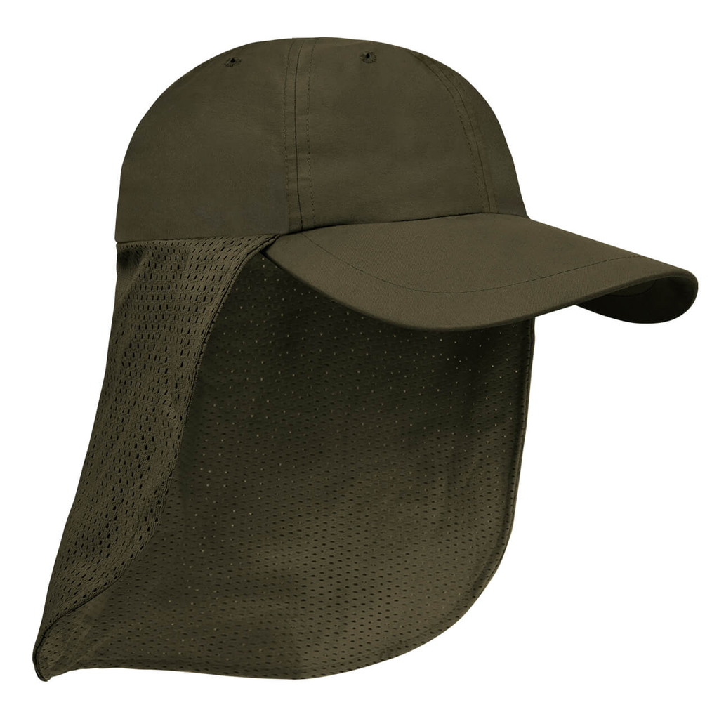 Gorra pescador c/faldón de malla Wild olive C9204194