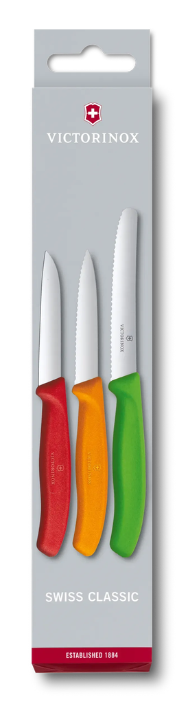Swiss Classic set cuchillos para verdura_3piezas rojo naranja verde 6.7116.32