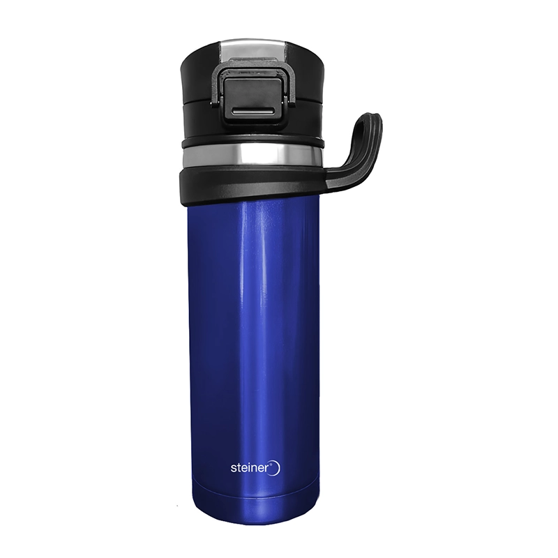 TERMO ACERO INOXIDABLE, DOBLE PARED, AZUL, 450ML STEINER XG-7024BL