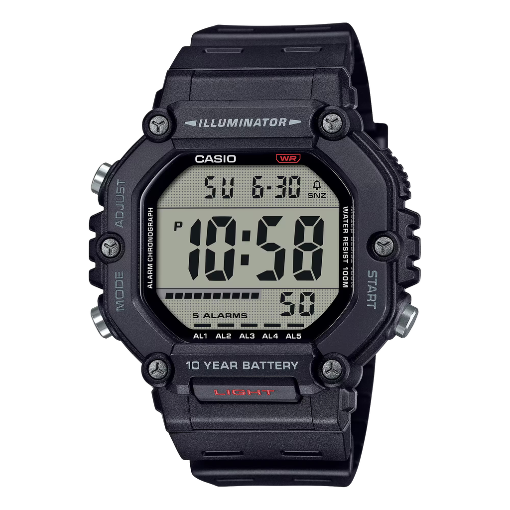 Casio LRG LCD SQR RSN BLK AE-1600H-1AVCF