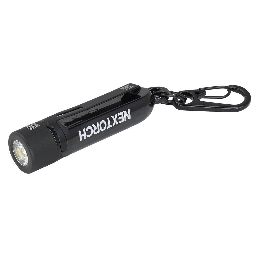 Mini Linterna NEXTORCH de luz LED, 300 lúmenes, con llavero y cable K40B