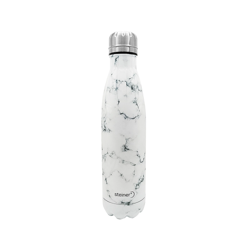 BOTELLA ACERO INOXI, MÁRMOL BCO, 750 ML XG-2686MWH