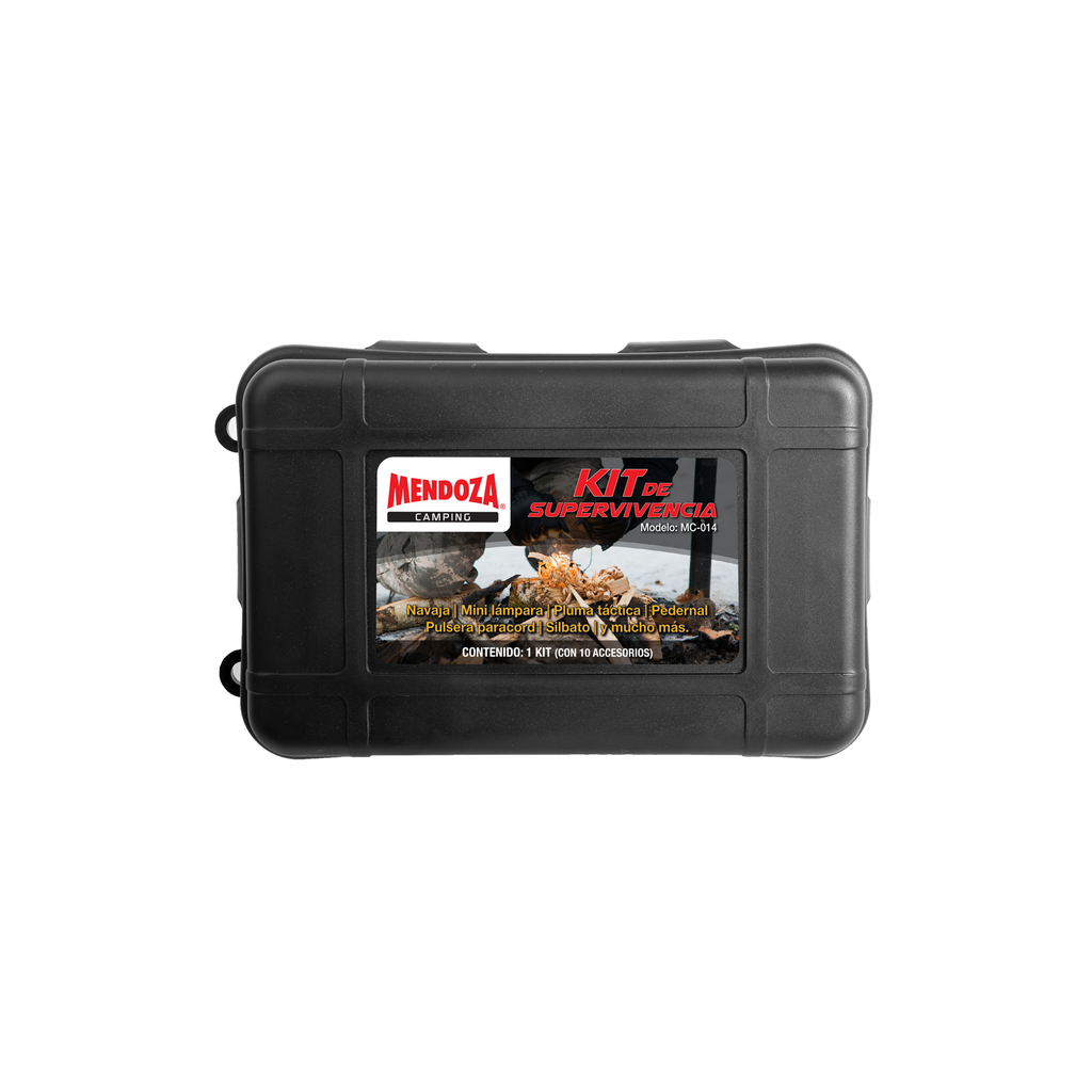 Kit Supervivencia Paracord Negro 10en1 MC-014