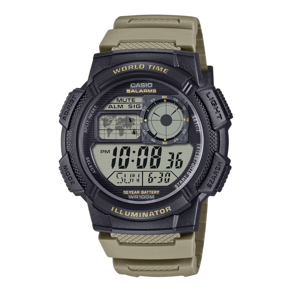Casio 10YR DIGITAL REIN TAN AE-1000W-5AVCF