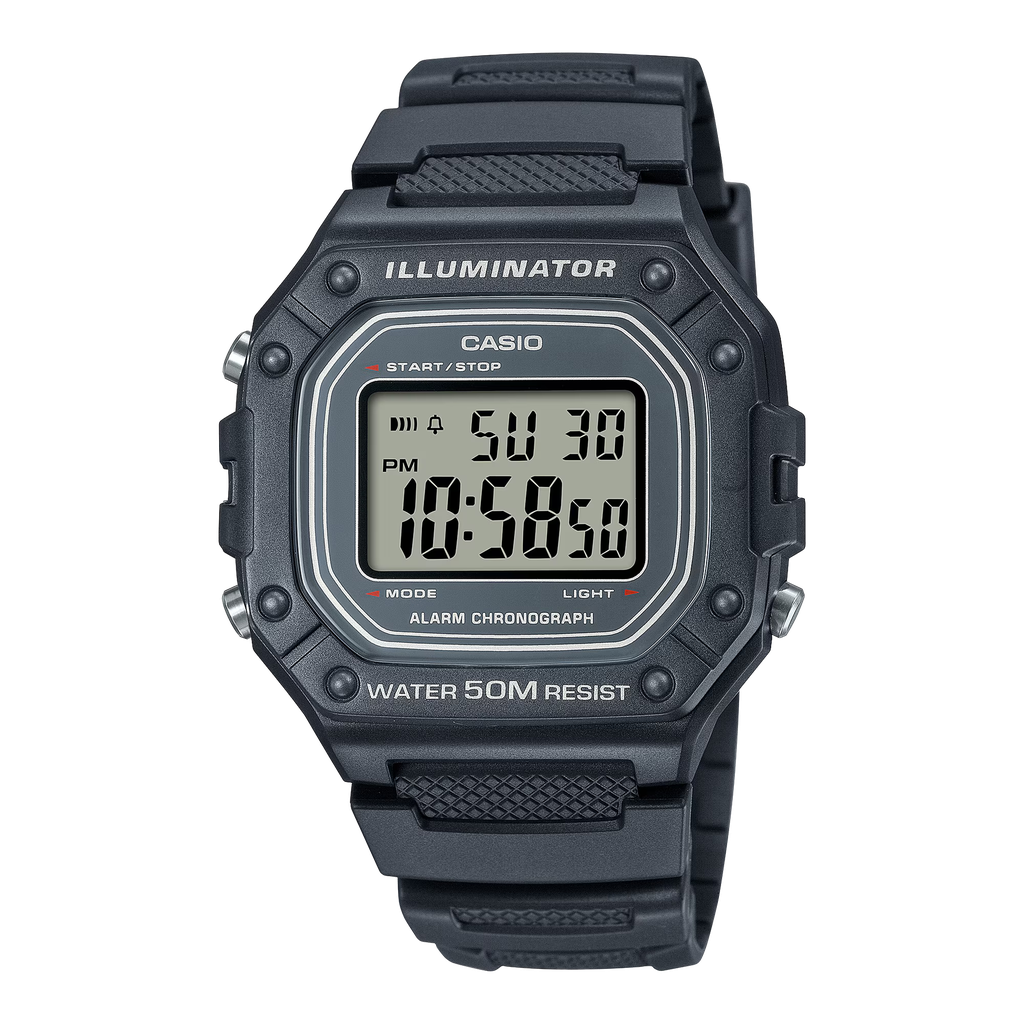 Casio MENs DIGI rev LCD W-218H-8BVCF