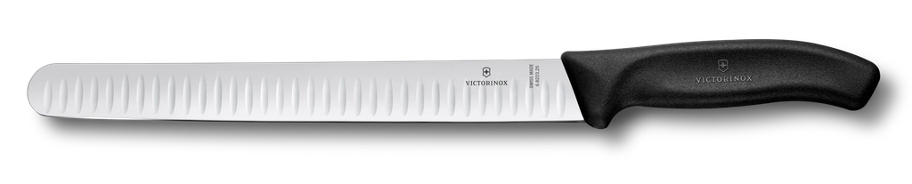 SwissClassic,cuchillo para jamón,alvéolos,25cm,negro,c. de regalo  6.8223.25G