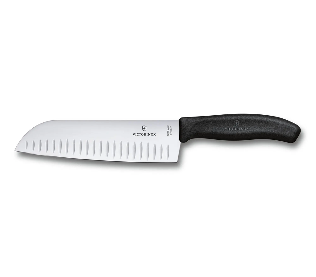 SwissClassic Santoku alvéolos 17 cm negro 6.8523.17