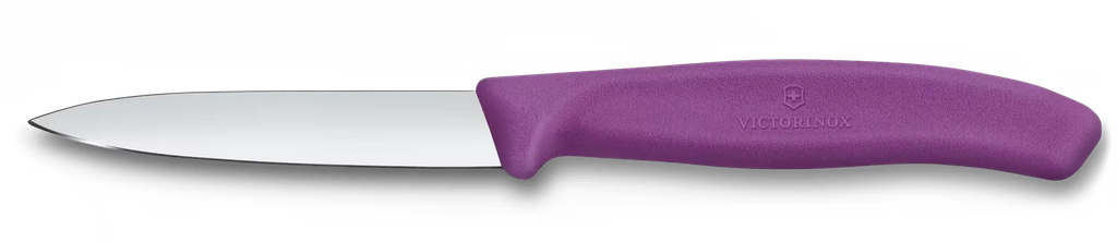 Swiss Classic, paring knife, 8cm, straight, pointed tip, purple 6.7605.C1