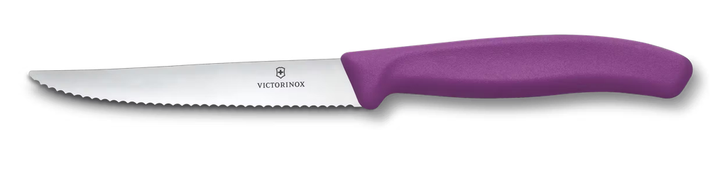 Swiss Classic, steak &amp; pizza knife, 11cm, wavy, purple 6.7235.C1