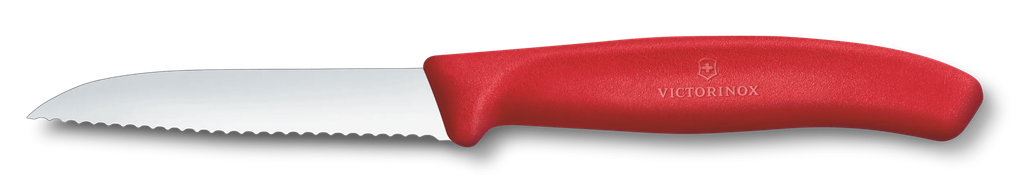 Swiss Classic, paring knife, 8cm, wavy, red 6.7431.C1