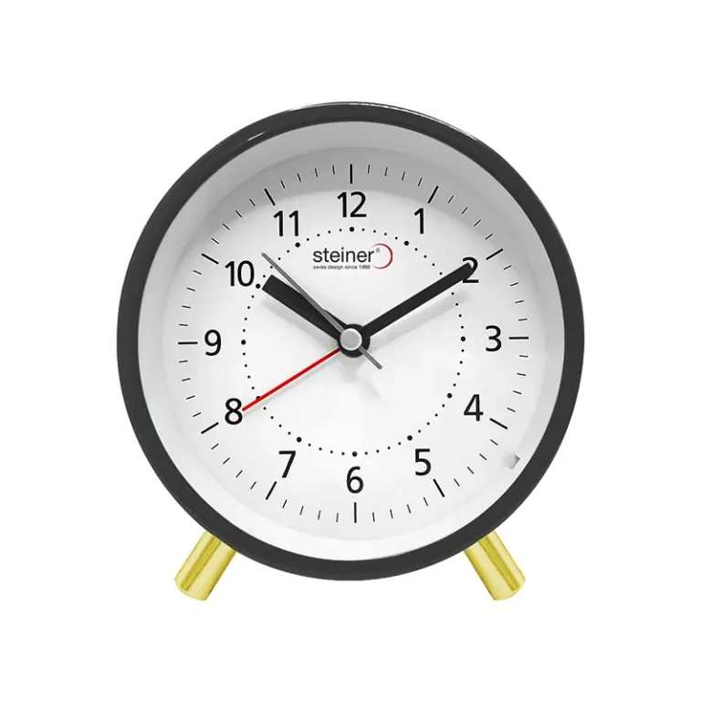RELOJ DESPERTADOR ANÁLOGO, BLANCO/NEGR YZ5227BK