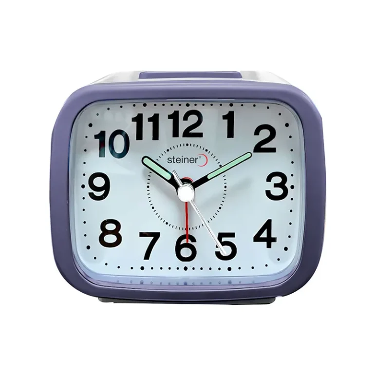 RELOJ DESPERTADOR ANÁLOGO,8.6,LUZ,MORADO TB208PP