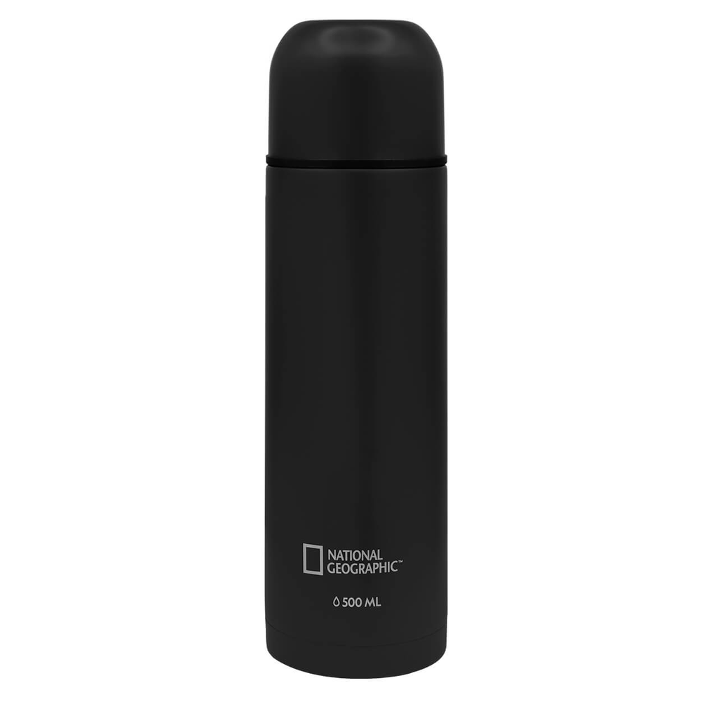 Termo Nat Geo CONSERVE AND PROTECT acero inox 500 ml negro mate THNG21