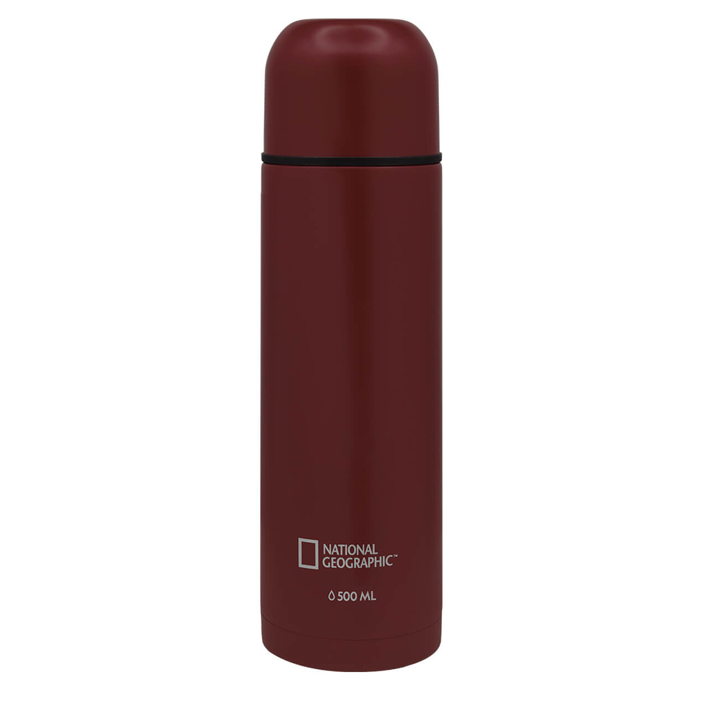 Termo Nat Geo CONSERVE AND PROTECT acero inox 500 ml rojo mate THNG22