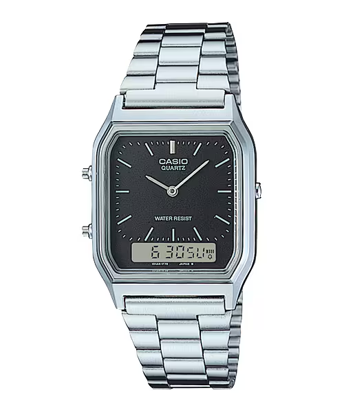 VINTAGE AD METAL BLK/SIL CASIO AQ-230A-1DMQYCF