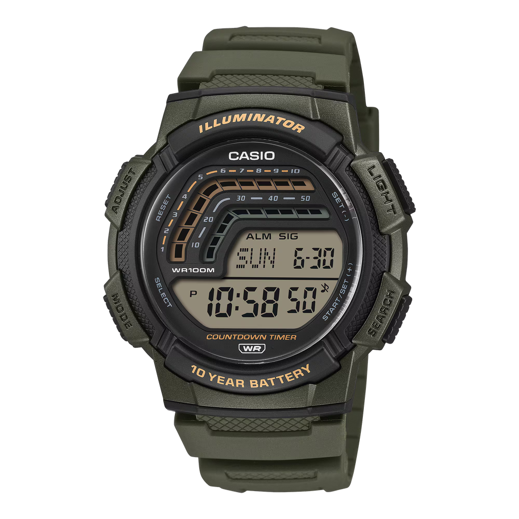 COUNT DOWN TIMER DIGI RESIN GR CASIO WS-1800-3AVCF