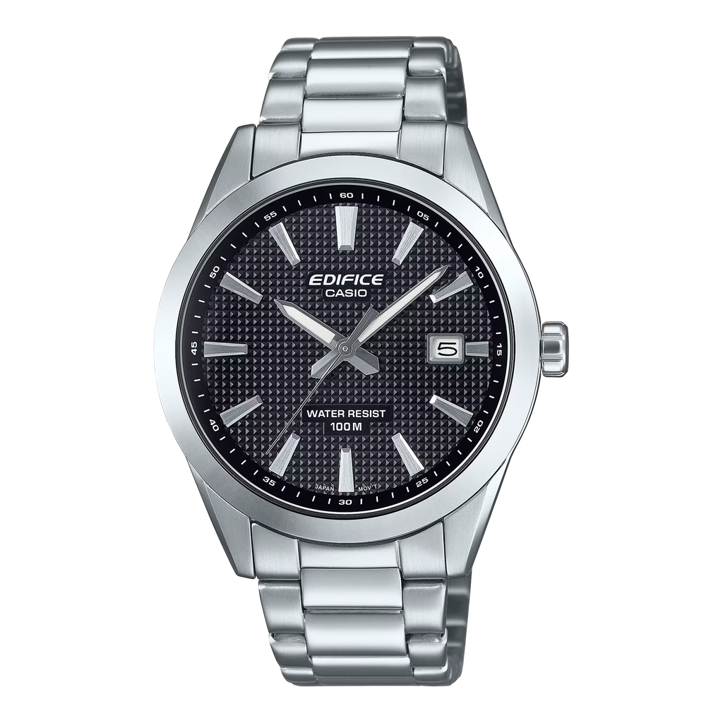 EDIFICE 3-HAND ANA METAL SIL/BLK CASIO EFV-160D-1AVCR