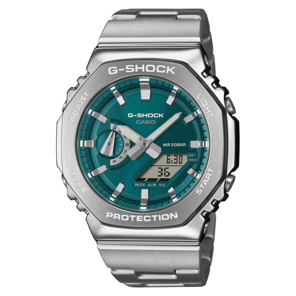 G-Shock AD SS SIL/GRN CASIO GM-2110D-3A1CR
