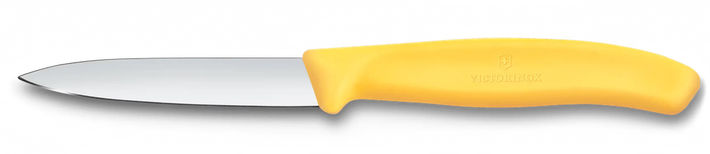 Swiss Classic, paring knife, 8cm, straight, pointed tip, yellow 6.7608.C1 Victorinox
