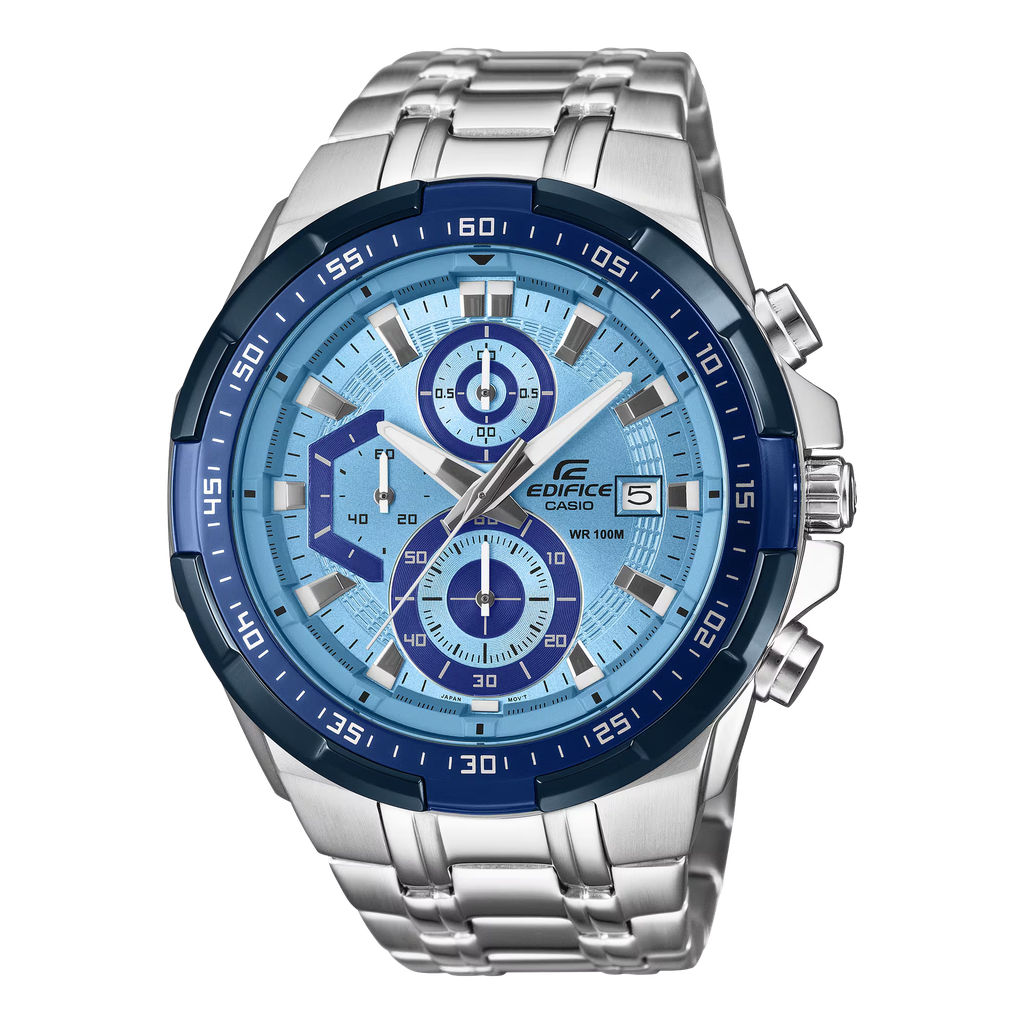 CASIO EDIFICE ANA SS METAL SIL/LBLU EFR-539DE-2AVCR