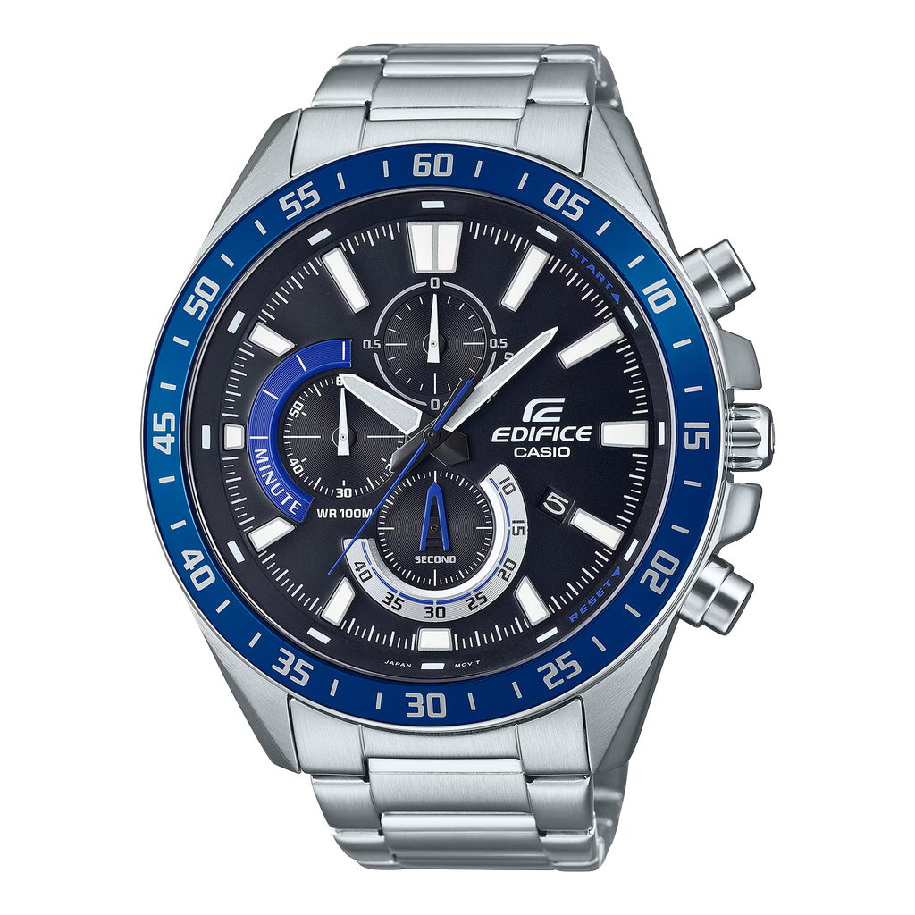 CASIO EDIFICE ANALOG SS BLK/BLU EFV-620D-1A2VCR