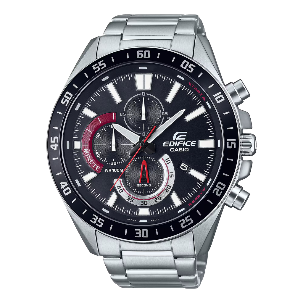 CASIO EDIFICE CHRONO SS BLK/RED EFV-620D-1A4VCR