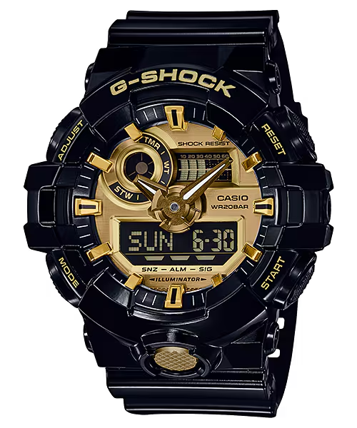 Casio G-Shock FrontButton Garish AD Gold GA-710GB-1ACR