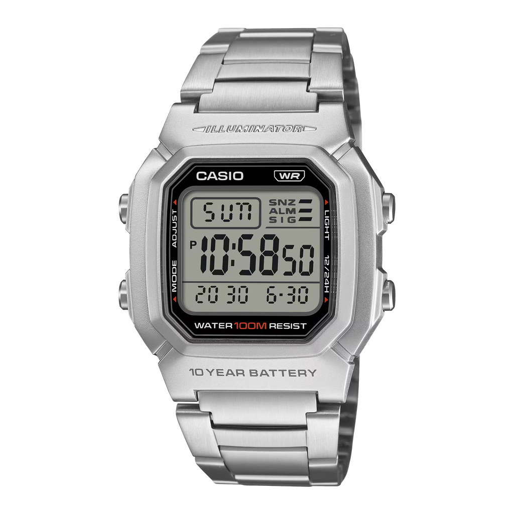 CASIO CLASSIC DIGITAL BLACK METAL W-800HD-1AVCF