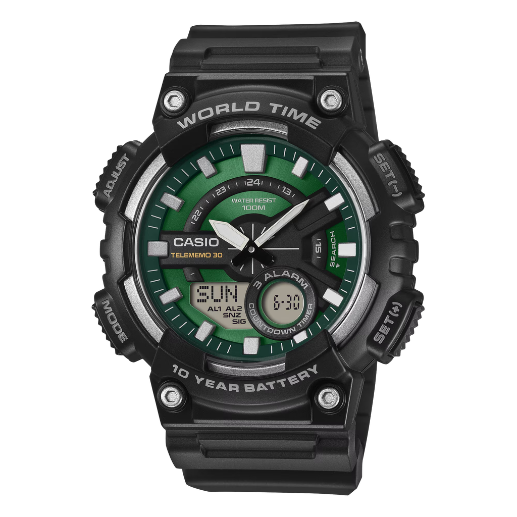 3D DIAL ANA-DIGI H DUTY GRN/BL AEQ-110W-3A2VCF CASIO