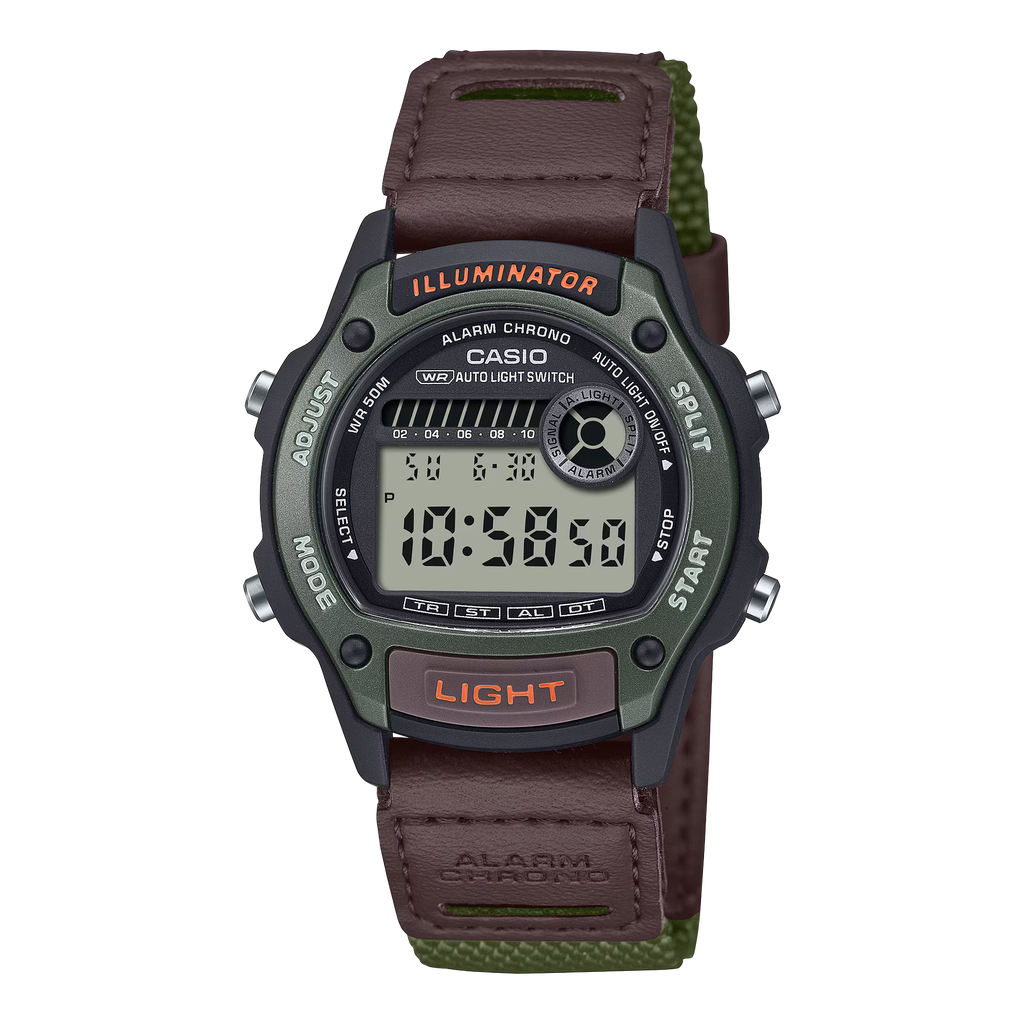 MID-SIZE DIGI CLOTH GRN W-220HF-3AVCF Casio