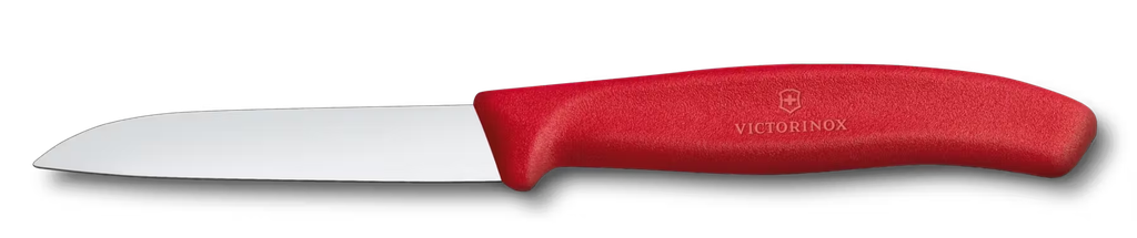 Swiss Classic, paring knife, 8cm, straight, red 6.7401.C1