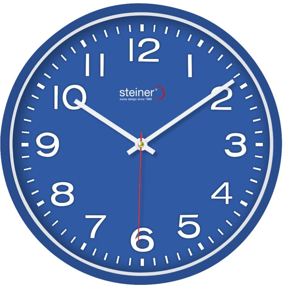 RELOJ PARED ANÁ., 30 CM, CARÁ/MCO AZUL STWA25-3688BL