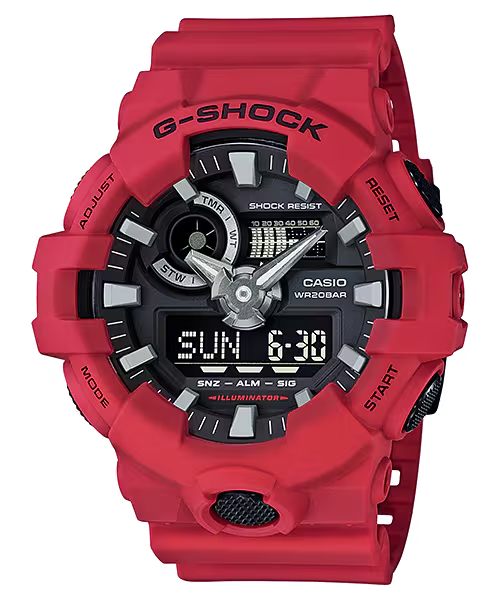 G-Shock FrontButton SprLED AD Red  GA-700-4ACR