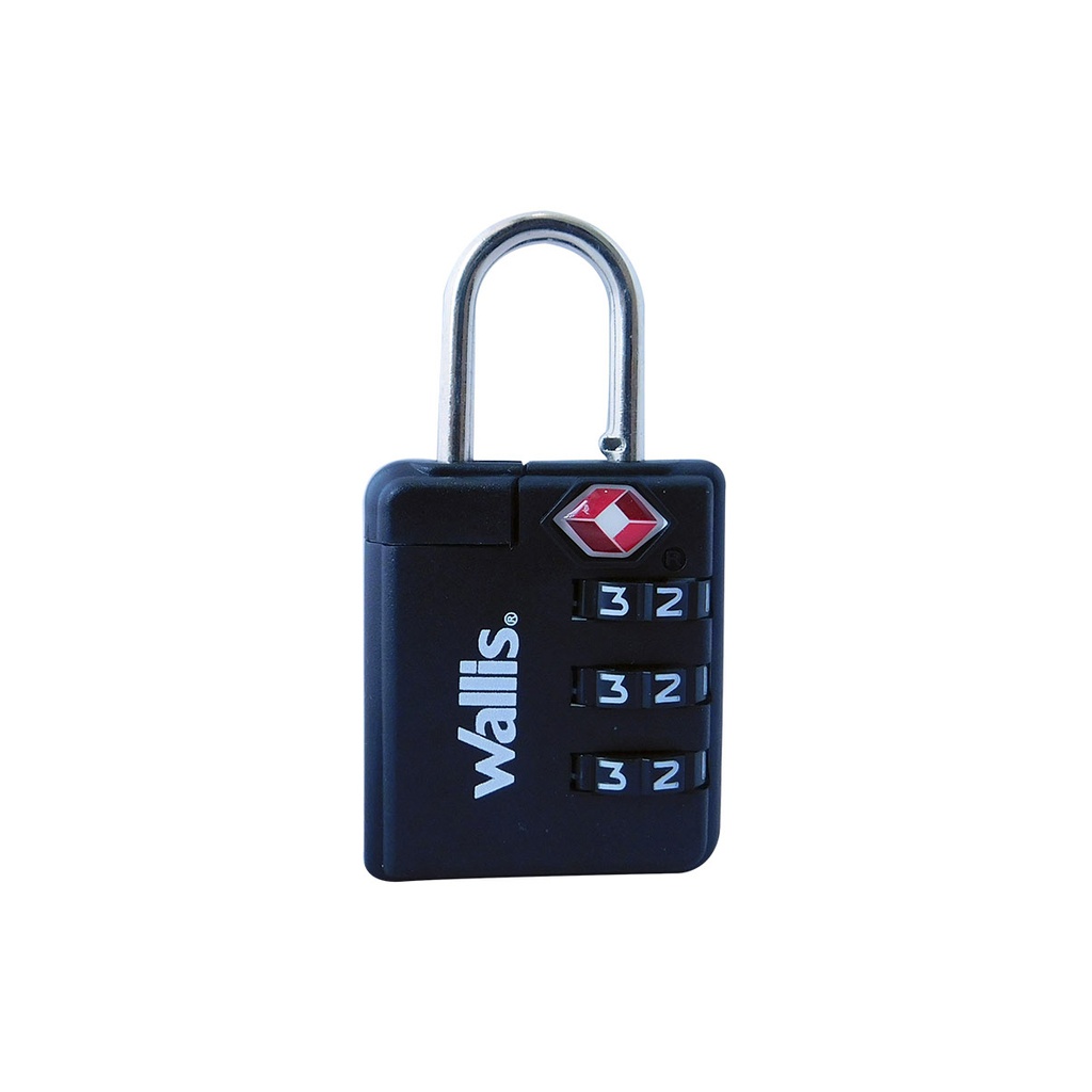 Candado Wallis comb TSA 3 Discos Negro A810319