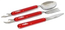 [K270140] Cubiertos plegables, mango aluminio rojo, Wallis