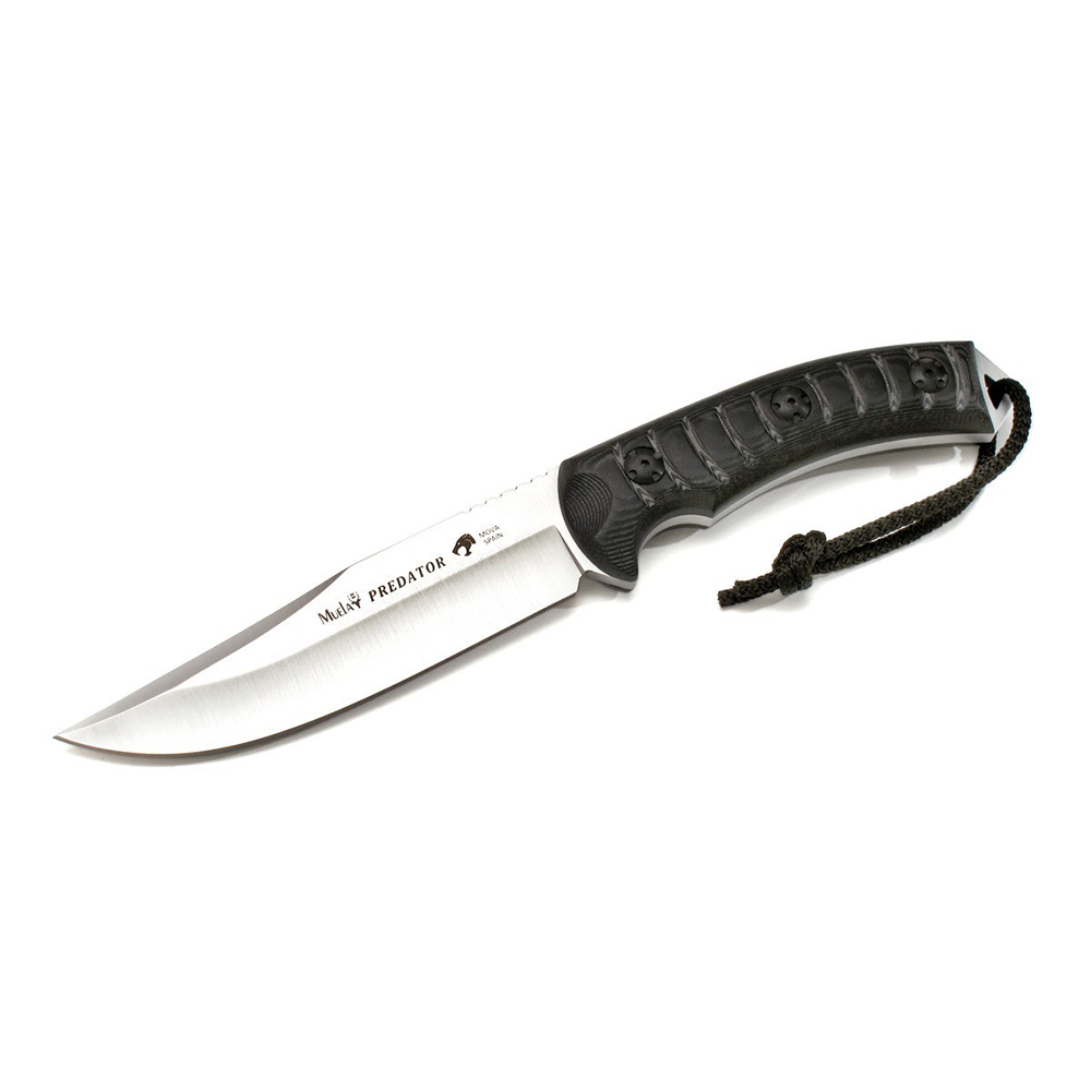 Cuchillo Predator plata con negro Muela 500642