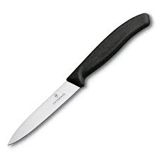 Cuchillo Swiss Classic Mondador de 10 cm con punta centrada Negro Victorinox
