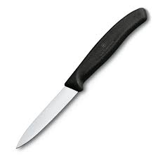 Cuchillo Swiss Classic Mondador de 8 cm con punta centrada Negro Victorinox