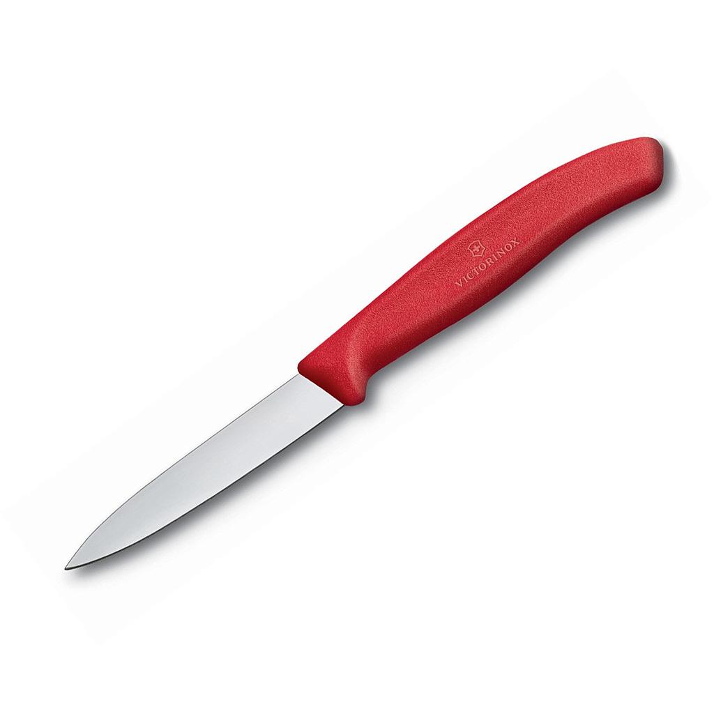 Cuchillo Swiss Classic Mondador de 8 cm con punta centrada Rojo Victorinox